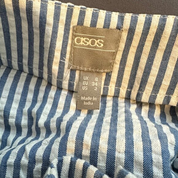 NWOT ASOS button front seersucker midi skirt - Picture 6 of 6